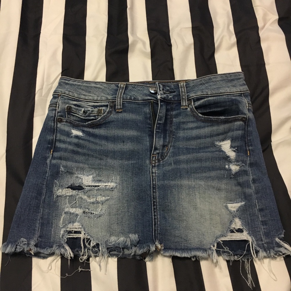 american eagle mini denim skirt